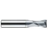Carbide slotting end mill -ALCRONA coating -DIN6527L -Z2 -e8 -Hel. 30° -Long -Chamfer