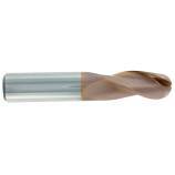 Z3 helical hemispheric carbide slotting end mill, HARDCUT coating 30° e8