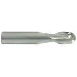 Fresa para ranurar semi-esférica Metal Duro Integral - Z2 Hélice 30°