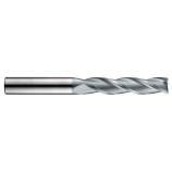 Fresa para ranurar Metal Duro Integral - Z3- Hélice 30° - Chaflán de protección - Recubrimiento ALCRONA- Serie extralarga