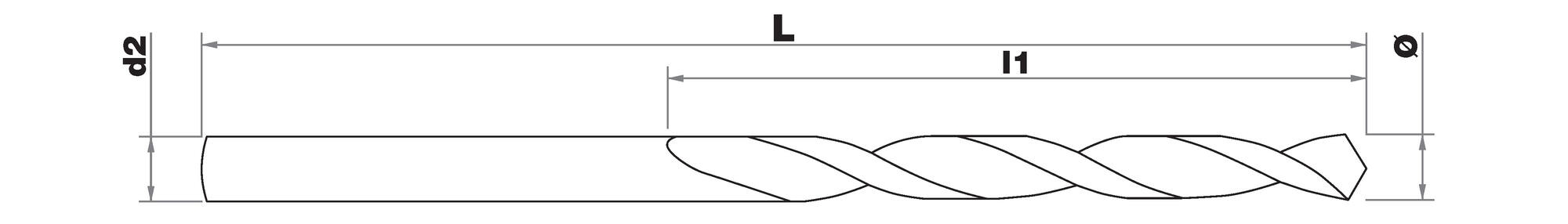 Metal drill bit HSS-E5 (cobalt 5%) -GOLD coated -DIN338 -h8 -Split point