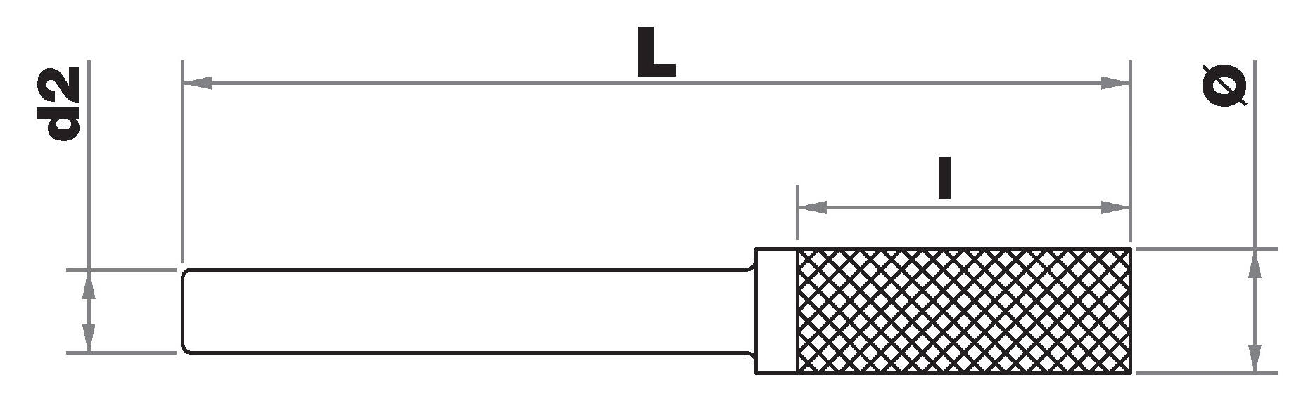 Carbide file milling cutter -TivolyNorm -Normal cut -Chip cutter -D shape