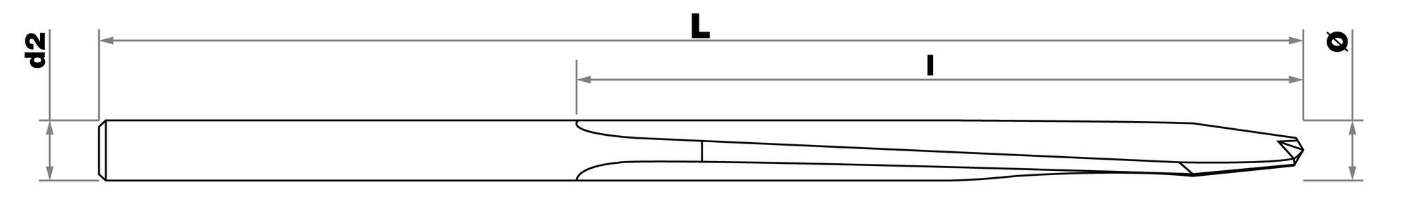 Foret métaux carbure monobloc DAGGER -TivolyNorm -3xd -Z3 -Type dague hélico